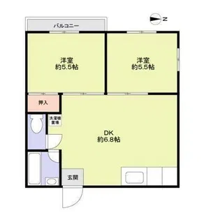 西山ハイツ【1階】の間取り