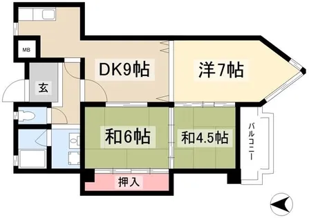 フルーヴェ1番館【303号室】の間取り