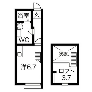 Cortile金山【1階】の間取り