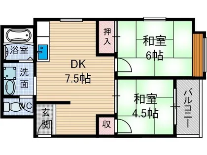 コーポかみすな【3階】の間取り