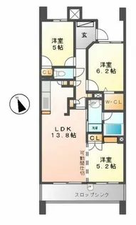 レジディア泉【5階】の間取り