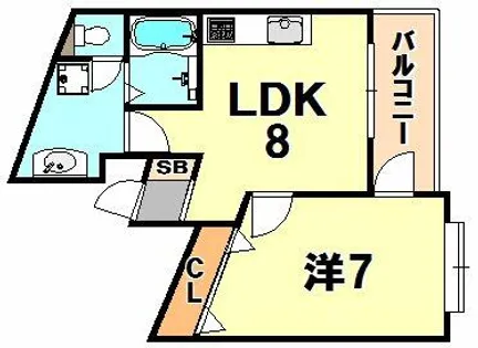 白蘭マンション【6階】の間取り