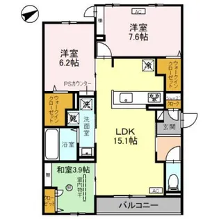 3LDKの間取り画像
