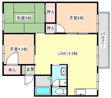 ヴェルドミール【1階】の間取り