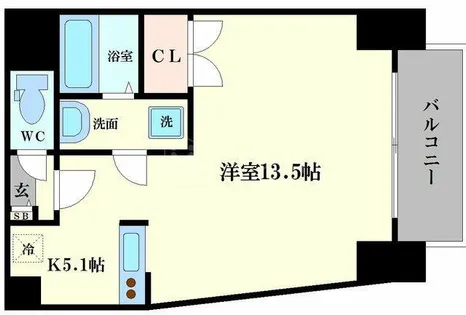 グランエクラ今宮戎【1003号室】の間取り