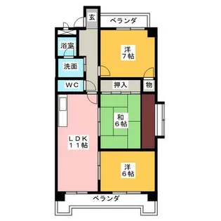 ハイムビーオールⅡ【1階】の間取り