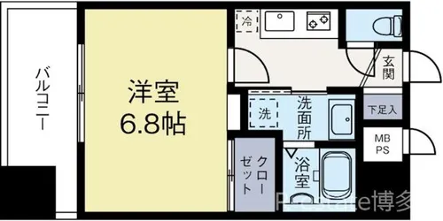 DSタワー大博通り【8階】の間取り