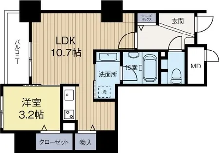 リーブル博多駅前【3階】の間取り