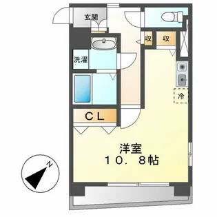 エストゥルースプラス押切【1005号室】の間取り