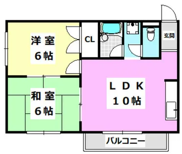 マンションハピネス【3階】の間取り