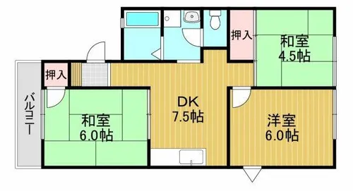 グリーンヒル小金台D【2階】の間取り