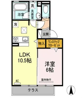 ラフィーネ【1階】の間取り