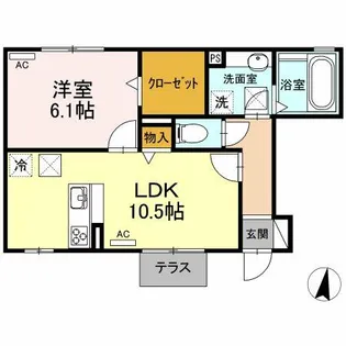 カーサ トライアンフ【1階】の間取り