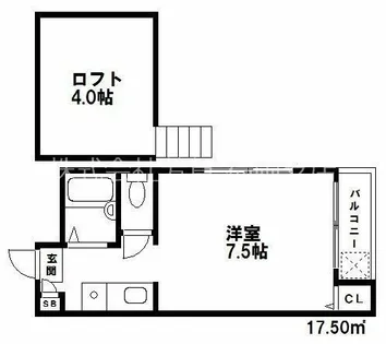 シャレー大濠【105号室】の間取り