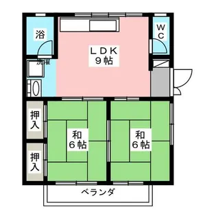 コーポナガタ吉川 B【2階】の間取り