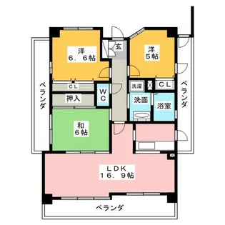 コンセール藤ヶ丘六番館【8階】の間取り