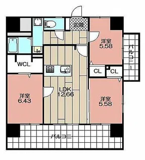 THE SQUARE Glory Residence【11階】の間取り