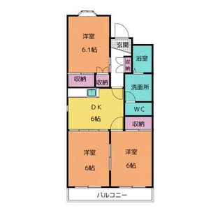 エクセルメゾンB【2階】の間取り