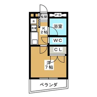 1Kの間取り画像