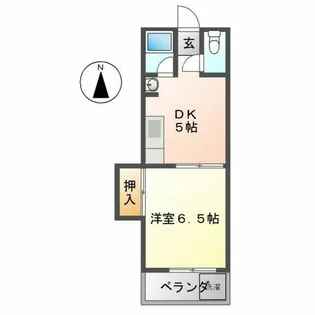 シャトウノダ【405号室】の間取り