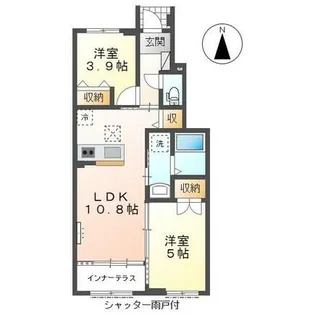 パルティール【1階】の間取り