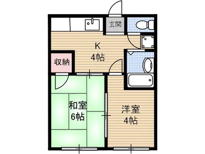 オプス正雀【203号室】の間取り