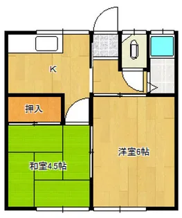 江頭アパート【201号室】の間取り