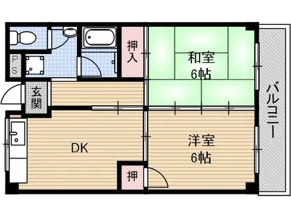 ホワイトピア中西【318号室】の間取り
