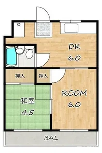 コーポフジ【1階】の間取り