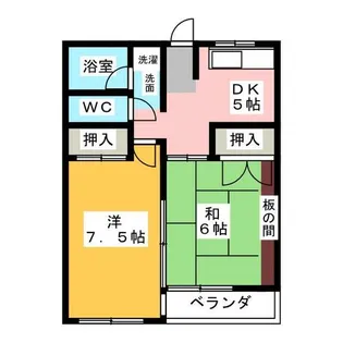二村マンション【4階】の間取り