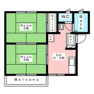 コーポ恒【1階】の間取り