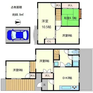 京都府京都市左京区岩倉村松町【一戸建】の間取り