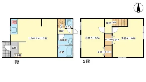 兵庫県姫路市西今宿5丁目【テラスハウス】の間取り