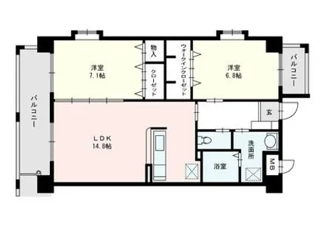 サンプラスパⅡ【305号室】の間取り