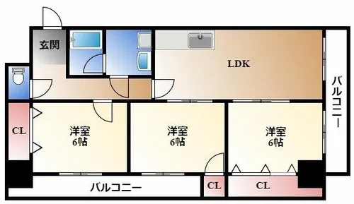 薬師寺ビルヂング【7階】の間取り