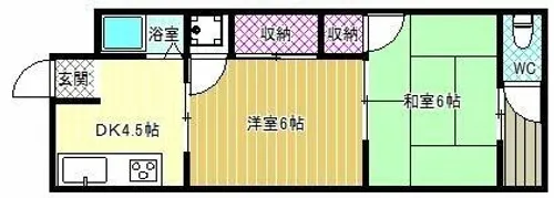 仲辻第一マンション【3階】の間取り