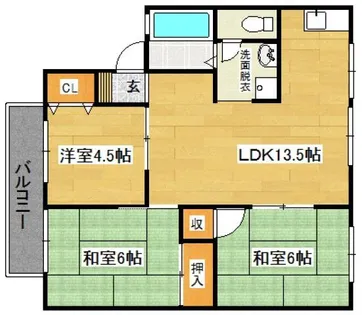 ピッコロモンドE【E202号室】の間取り