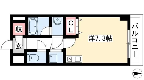 ベレーサ築地口ステーションタワー【1106号室】の間取り