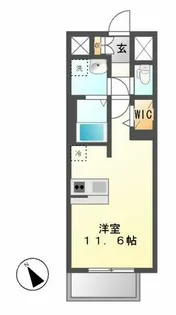 プレサンスジェネ鶴舞【508号室】の間取り