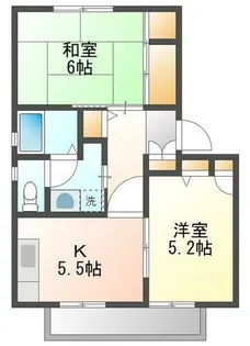 アベニュー若宮B棟【203号室】の間取り