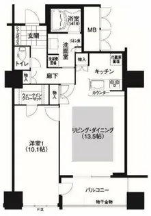 アルグラッド ザ・タワー心斎橋【28階】の間取り