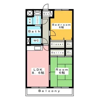 ロイヤルマンション天神【2階】の間取り