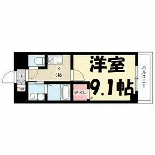 アルカンシェル名駅【6階】の間取り