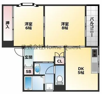オークヒルズ八尾南【3階】の間取り
