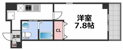 B-RISE玉造【6階】の間取り