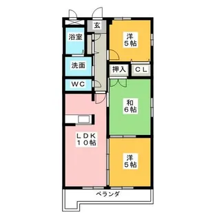 エポック篭山【3階】の間取り