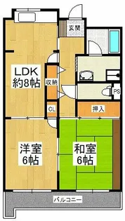 エルファミーレ富田林【6階】の間取り