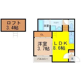 ハーモニック御器所【2階】の間取り