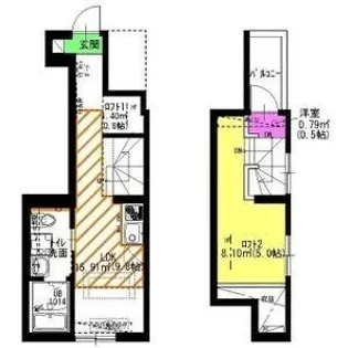 Pura Vidaナゴヤドーム前【102号室】の間取り