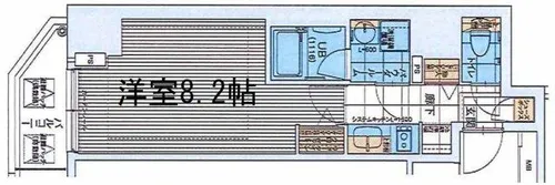 ファーストフィオーレ東梅田【8階】の間取り